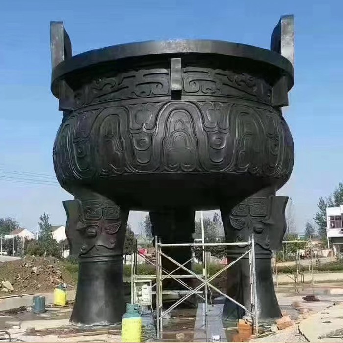 銅香爐雕塑